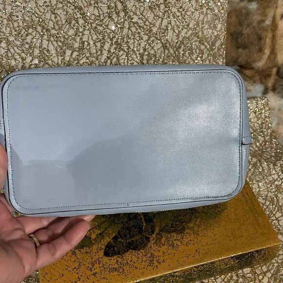 MICHAEL KORS PREMIERE Suri Medium Logo Perforated Suede Shoulder bag Reversible - Picture 7 of 16